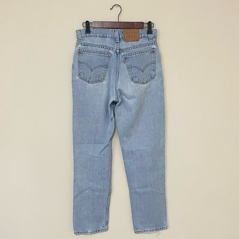 Levi's Women’s Classic Light Wash 505 Orange Tab Vintage Straight Leg Jeans